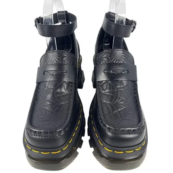 Dr. Martens Wednesday Adams Corran Loafers Womens 7 Black Leather EU38 - Picture 6 of 9